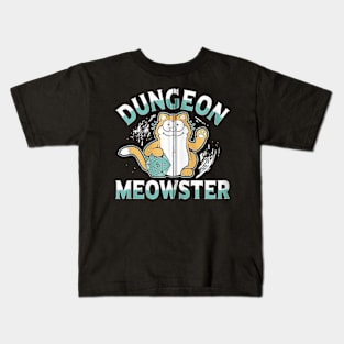 Dungeon Meowster Cat Lover Fantasy Games Zip Kids T-Shirt